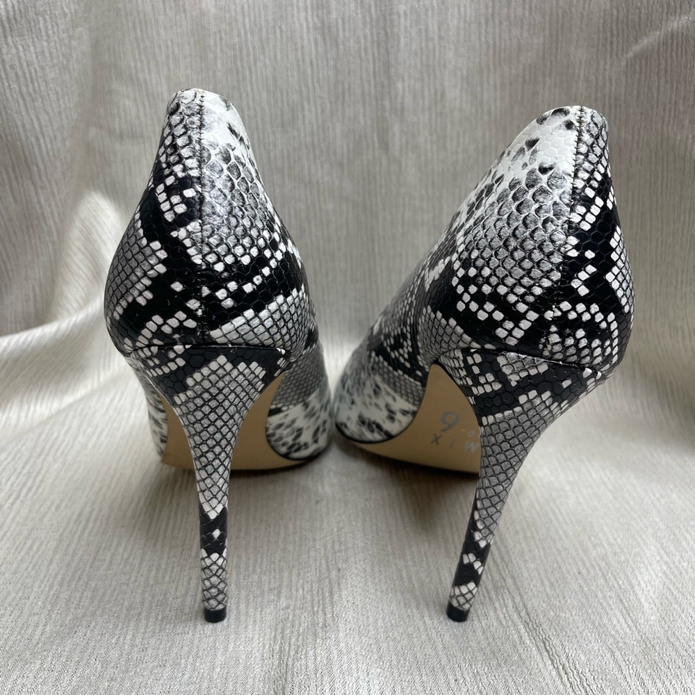 Mix No. 6 Snakeskin Print Pointed Toe Stiletto Heels size 9M - Picture 4 of 6